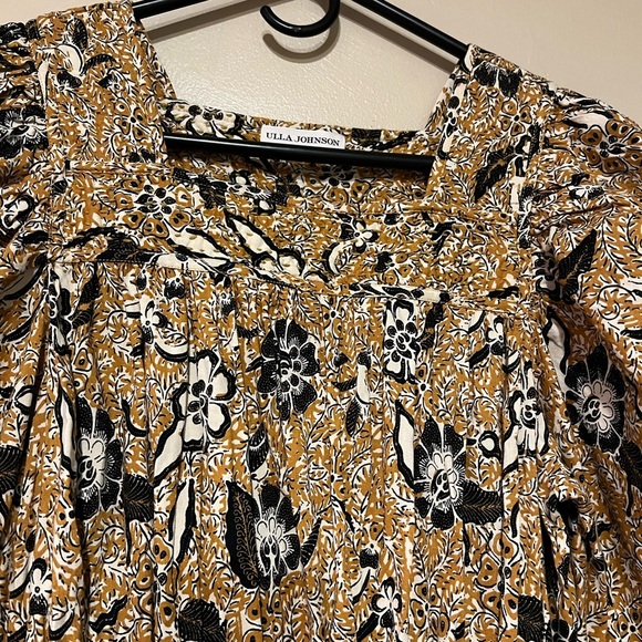 Ulla Johnson Nailah Printed Puff Sleeve Belted Pocket Mini Dress Size 2 - Picture 10 of 15